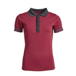 Kingsland Prisha Tech Polo Short Sleeve -Riding Apparel Store prisha tech polo ss burgundy 2220202408 kingsland 65047.1667014924