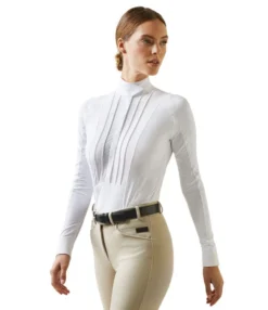 Ariat Luxe Show Shirt Long Sleeve -Riding Apparel Store pro luxe show shirt white front 10043396 ariat 53055.1676136280
