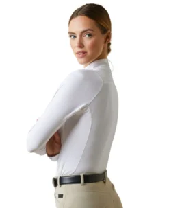 Ariat Luxe Show Shirt Long Sleeve -Riding Apparel Store pro luxe show shirt white side 10043396 ariat 46452.1676136274