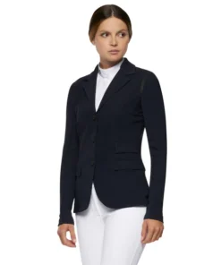 Cavalleria Toscana R-EVO Jersey Tech Knit Show Jacket -Riding Apparel Store r evo lt tech knit jacket navy front GGD036 JC019 7901 CT 76115.1641944216