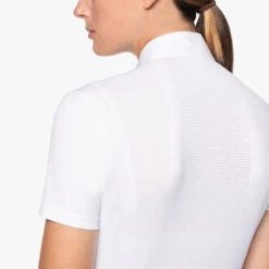 Cavalleria Toscana REVO Premier Polo Short Sleeve -Riding Apparel Store revo premier polo ss white back detail POD298 JC033 0001 cavalleria toscana 08301.1659744778