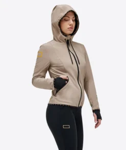 RG Hooded Softshell Jacket -Riding Apparel Store rg hood jacket hazelnut side crop SSW001 JS005 1005 riders gene 30018.1686191349