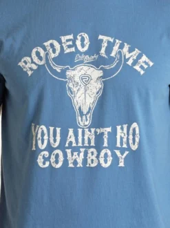 Rock & Roll Denim Men's Rodeo Time Tee -Riding Apparel Store rodeo time tee ss blue detail RRMT21RZM8 rock and roll 67375.1656267406