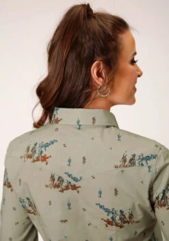 Roper Vintage Western Print Shirt