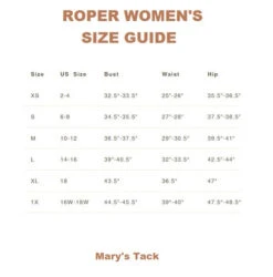 Riding Apparel Store -Riding Apparel Store roper womens size guide 49864.1663799361