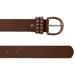 Horze Rose Gold Buckle Belt -Riding Apparel Store rose gold buckle belt bison dark brown ends 33394 BDBB horze 04687.1648673523