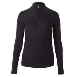 B Vertigo Ruth 1/4 Zip Sweater -Riding Apparel Store ruth sweater navy front 33546 VDB b vertigo 35746.1667873942