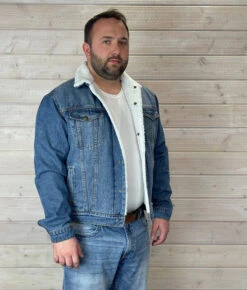 Men's Roper Sherpa Denim Jacket -Riding Apparel Store sherpa denim jacket side roper 08948.1669169981
