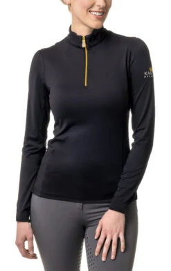 Kastel Denmark Shirt Shirred Shoulder Long Sleeve -Riding Apparel Store shirred shoulder LS black LSSBK kastel 2 37948.1636752210
