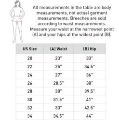 Horze Andrea High Waist Full Seat Breeches 11 Horze Andrea High Waist Full Seat Breeches -Riding Apparel Store size chart breeches women horze 16957.1652822527