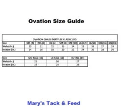 Ovation SoftFlex Classic Jod -Riding Apparel Store size guide softflex jod 470185 ovation 30490.1622926679