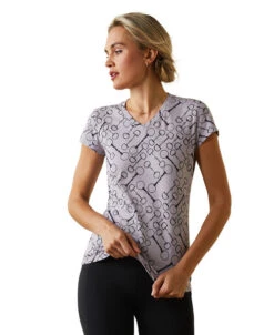 Ariat Snaffle Bit Tee -Riding Apparel Store snaffle tee ss lavender front 10046652 ariat 02764.1674870244