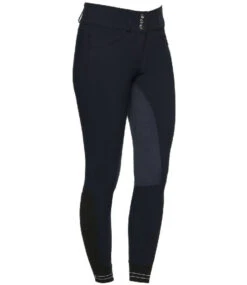 Cavalleria Toscana Suede Full Seat Breeches -Riding Apparel Store suede seat high rise breech navy side PAD156 JE010 7001 CT 34520.1633562252