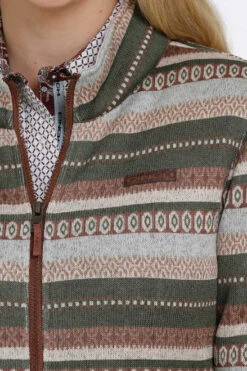 Cinch Sweater Knit Bomber Jacket -Riding Apparel Store sweater knit bomber sherpa multicolor detail MAJ9861001 cinch 04837.1638659666