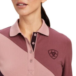 Ariat Taryn Polo Long Sleeve -Riding Apparel Store taryn polo ls ginger mulberry detail 10041357 ariat 75353.1661217646