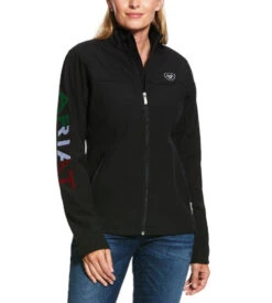 Ariat Team Softshell Mexico Jacket -Riding Apparel Store team mexico jacket black front 10031428 ariat 02175.1673560284