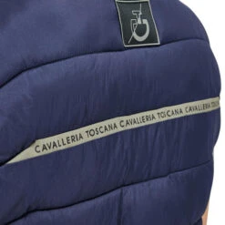 Cavalleria Toscana Team Puffer Vest -Riding Apparel Store team puffer vest navy back detail GLD266 NY092 7E00 cavalleria toscana 35678.1660611116