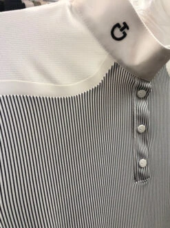 Cavalleria Toscana Tech Piqué Polo Short Sleeve 9 Cavalleria Toscana Tech Piqué Polo Short Sleeve -Riding Apparel Store tech pique polo SS blk wht shoulder POD351 PA005 CT 56744.1688778935
