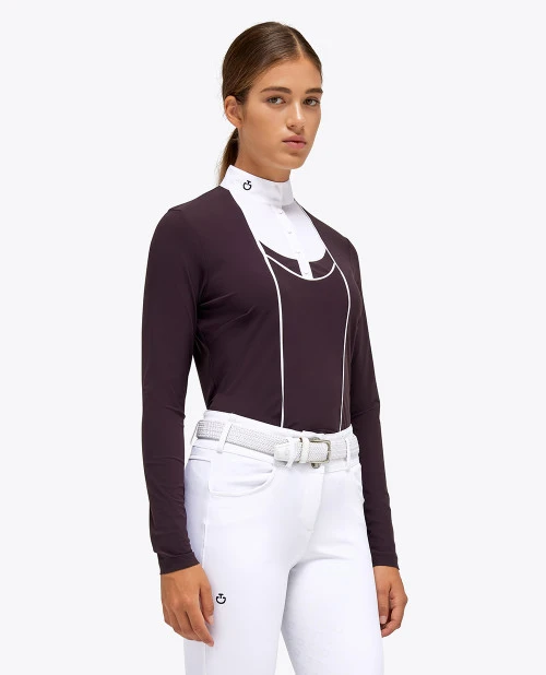 Cavalleria Toscana Tech Pique Show Polo Long Sleeve 2 Cavalleria Toscana Tech Pique Show Polo Long Sleeve - Image 2