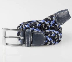 USG Casual Stretch Belts -Riding Apparel Store usg casual stretch belt navy grey blue 83959.1589058435