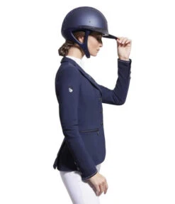 Samshield Victorine Satin Show Jacket -Riding Apparel Store victorine satin jacket navy side 3059 samshield 69499.1638827315