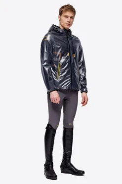 RG Unisex Waterproof Hooded Jacket -Riding Apparel Store waterproof jacket grey man front COU001 NL002 8D00 RG 19427.1669828068