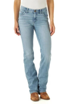 Wrangler Willow Riding Jean Light Wash -Riding Apparel Store willow mid rise light wash front 112315011 wrangler 19753.1654120034