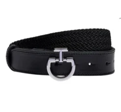 Cavalleria Toscana Woven Fabric Elastic Belt -Riding Apparel Store woven fabric elastic belt black CIN042 PL060 9999 CT 25489.1671319224