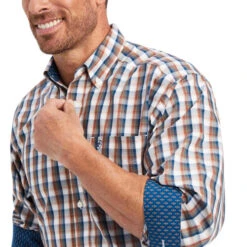 Men's Ariat Wrinkle Free Shirt Long Sleeve -Riding Apparel Store wrinkle free ls sequoia side detail 10041572 ariat 26879.1659988719