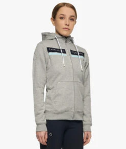 Kids Cavalleria Toscana CT Stripe Hoodie -Riding Apparel Store youth ct stripe hoodie stn.grey side FEA010 CO079 8000 cavalleria toscana 14390.1667068109